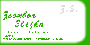 zsombor slifka business card